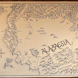 Hand-drawn Eragon Map: Alagaesia Fantasy Print Art imagen 3