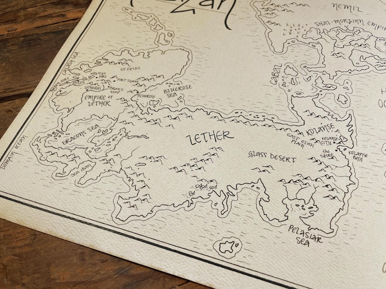 Malazan Map: Hand drawn fantasy style map of Steven Erikson and Ian Esslemont's novels 画像 6
