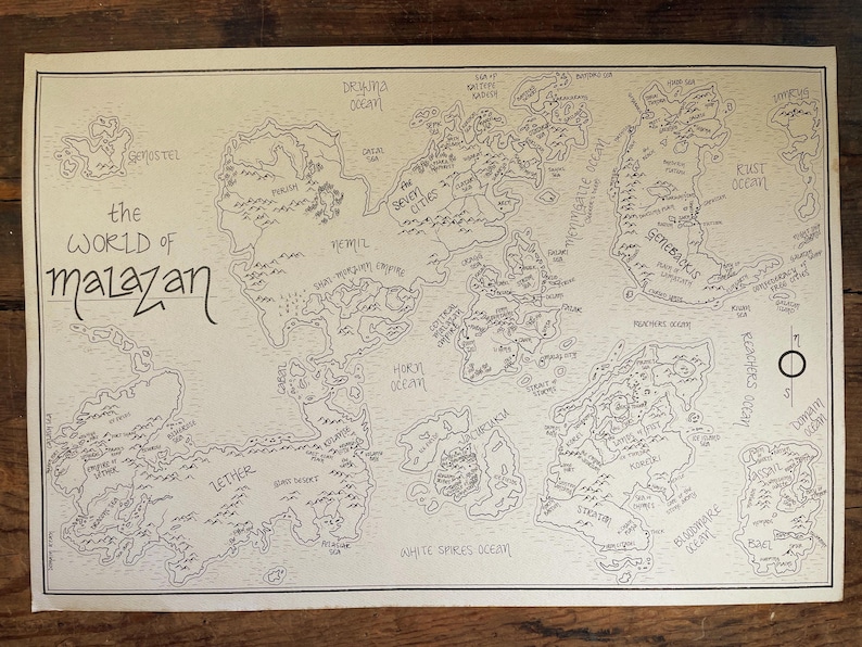 Malazan Map: Hand drawn fantasy style map of Steven Erikson and Ian Esslemont's novels 画像 3