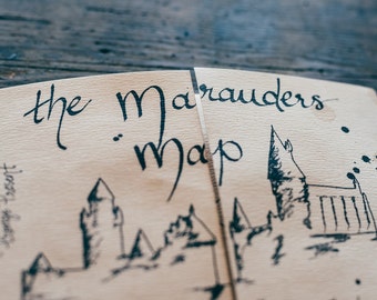 Marauder's Map Print: Hand-Drawn Hogwarts Blueprint, Aged Harry Potter Map