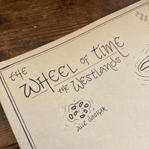 Wheel of Time Map: The Westlands, Hand-drawn fantasy style map