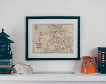 Map of Redwall: Aged, Handmade, Hand drawn, Authentic Gift