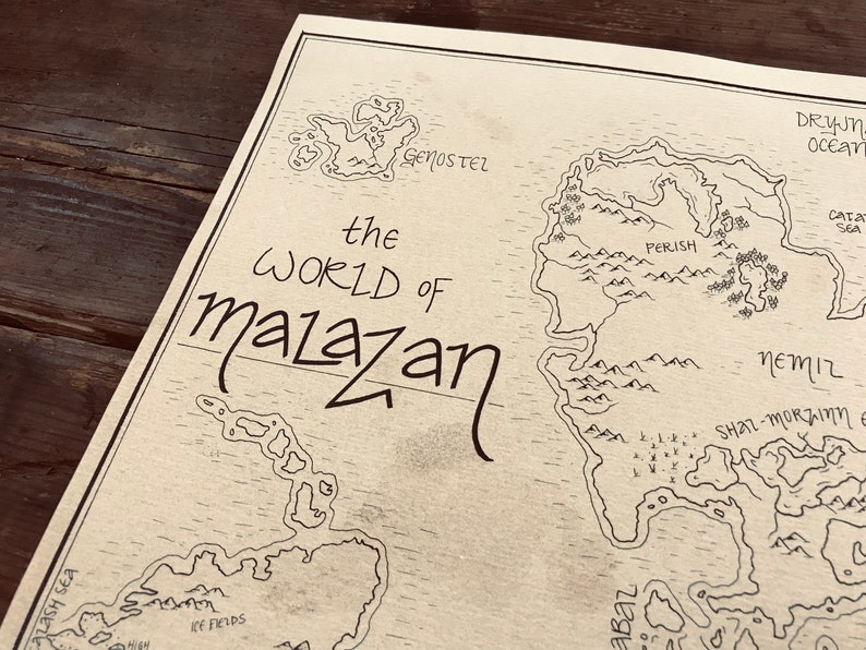 A close up of the title of the map to show the calligraphy.