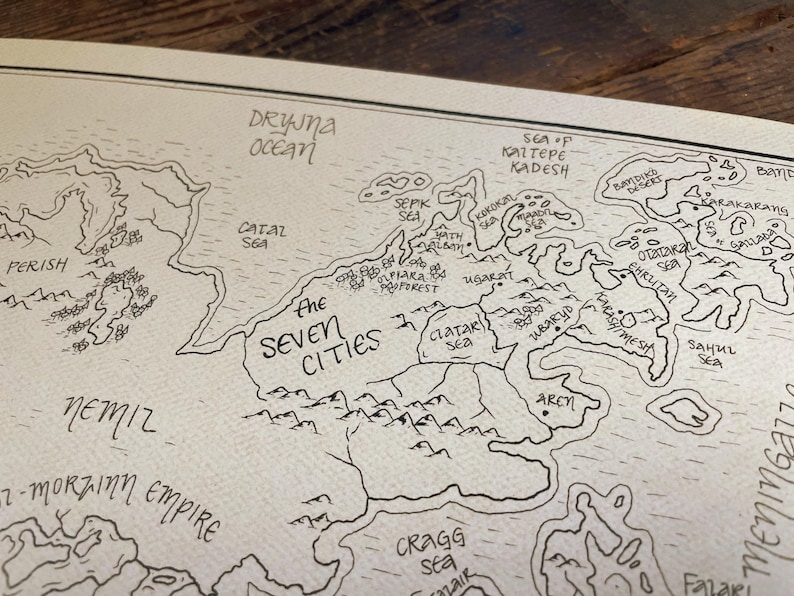 Malazan Map: Hand drawn fantasy style map of Steven Erikson and Ian Esslemont's novels 画像 5