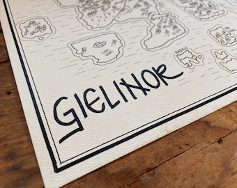 Runescape map: Gielinor Aged, Handmade, Hand drawn, Authentic Gift, Fantasy Art