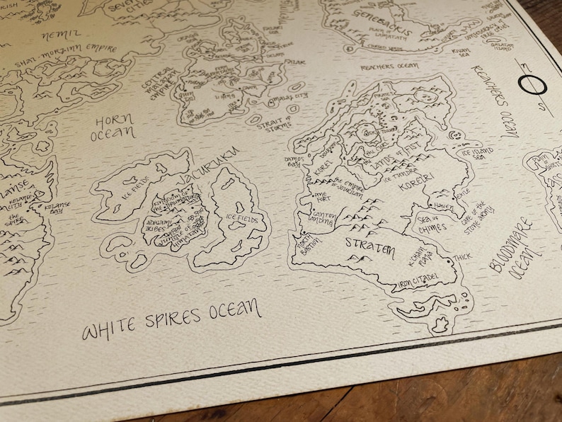 Malazan Map: Hand drawn fantasy style map of Steven Erikson and Ian Esslemont's novels 画像 10