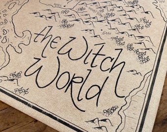 Witch World Map: Hand-drawn fantasy style map of Andre Norton's novels