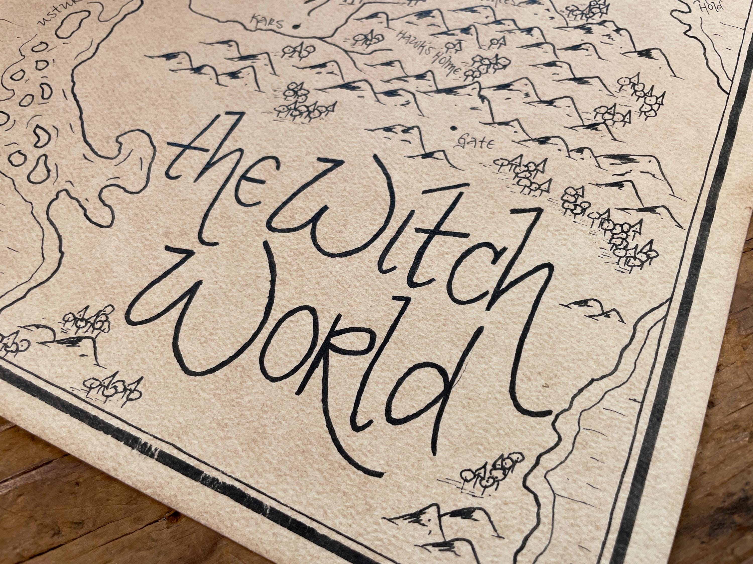 Witch World Map: Hand-drawn Fantasy Style Map of Andre Norton's