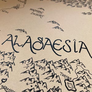 Hand-drawn Eragon Map: Alagaesia Fantasy Print Art