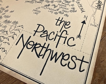 Pacific Northwest Map: Hand-Drawn fantasy style map