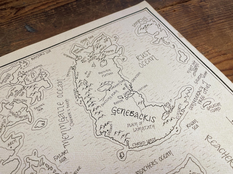 Malazan Map: Hand drawn fantasy style map of Steven Erikson and Ian Esslemont's novels 画像 4
