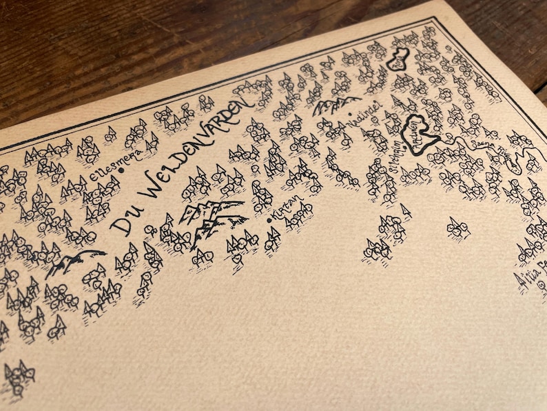 Hand-drawn Eragon Map: Alagaesia Fantasy Print Art imagen 7