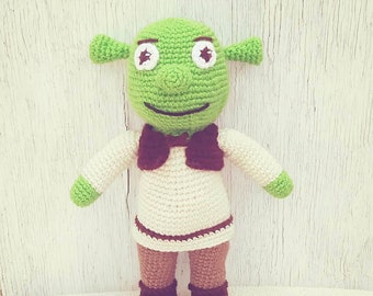 Crochet Shrek Amirgurumi Plush English PDF Pattern