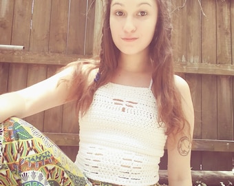Crochet Dragonfly Halter Top English PDF Pattern