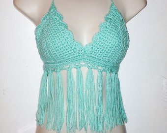 Crochet Tassel Bikini Top English PDF Pattern