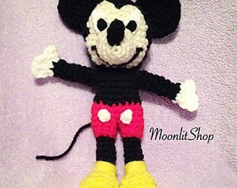 Crochet Mickey Mouse Inspired  Amigurumi Doll English PDF Pattern