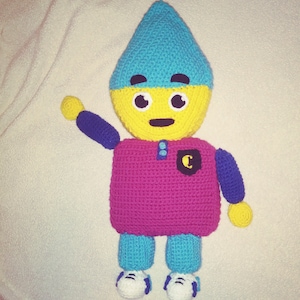 Crochet Charlie from Charlie's Colorforms City Amgirumi Plush English PDF Pattern