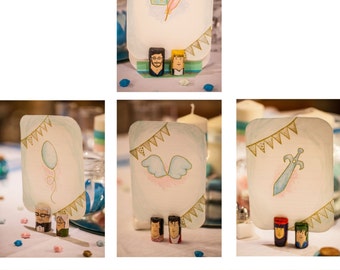 Name tag/menu holder caps