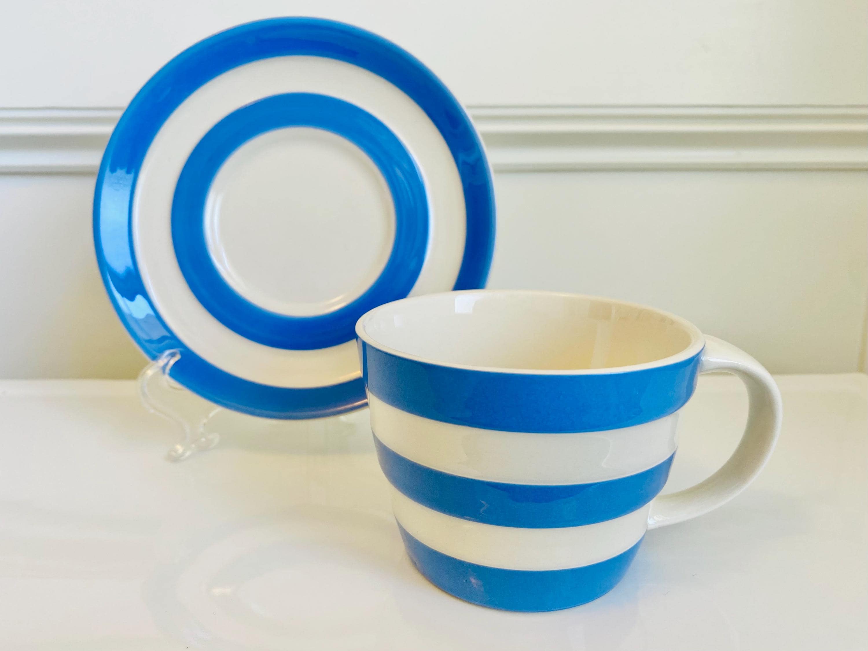 T.G. Green コーニッシュウェア カップアンドソーサー 2客セット Vintage Tg Green Cornishware - Etsy
