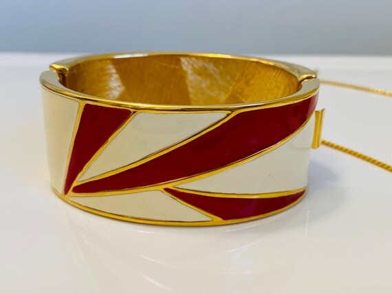 Monet Trifari Vintage Red and White Enamel  Nauti… - image 6