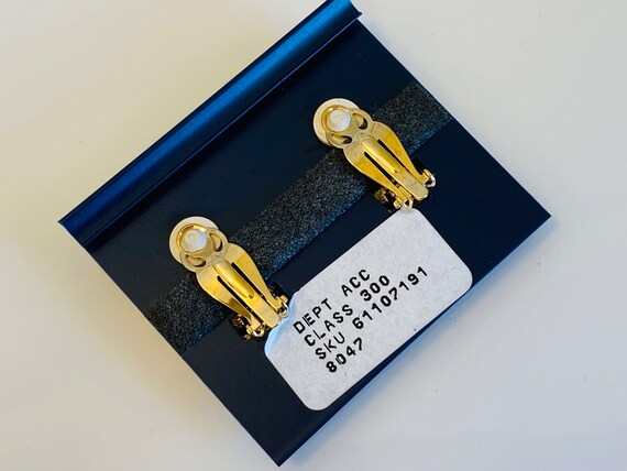 Givenchy Signed Vintage Gold Tone Square Crystal … - image 10