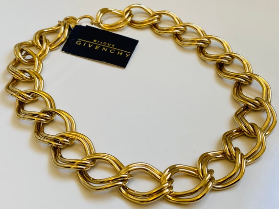 Givenchy Vintage Gold Tone Double Cable 