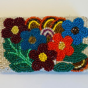 Ojibwe Cass Lake Minnesota Indigenous American Indian Vintage 1928 Beaded Coin Purse Souvenir