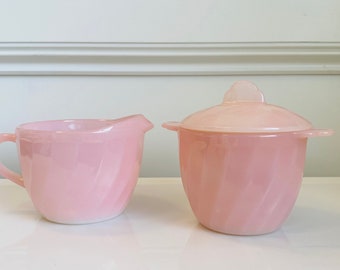 Fire King Pink Swirl Dishes Set 44 Pieces - Etsy