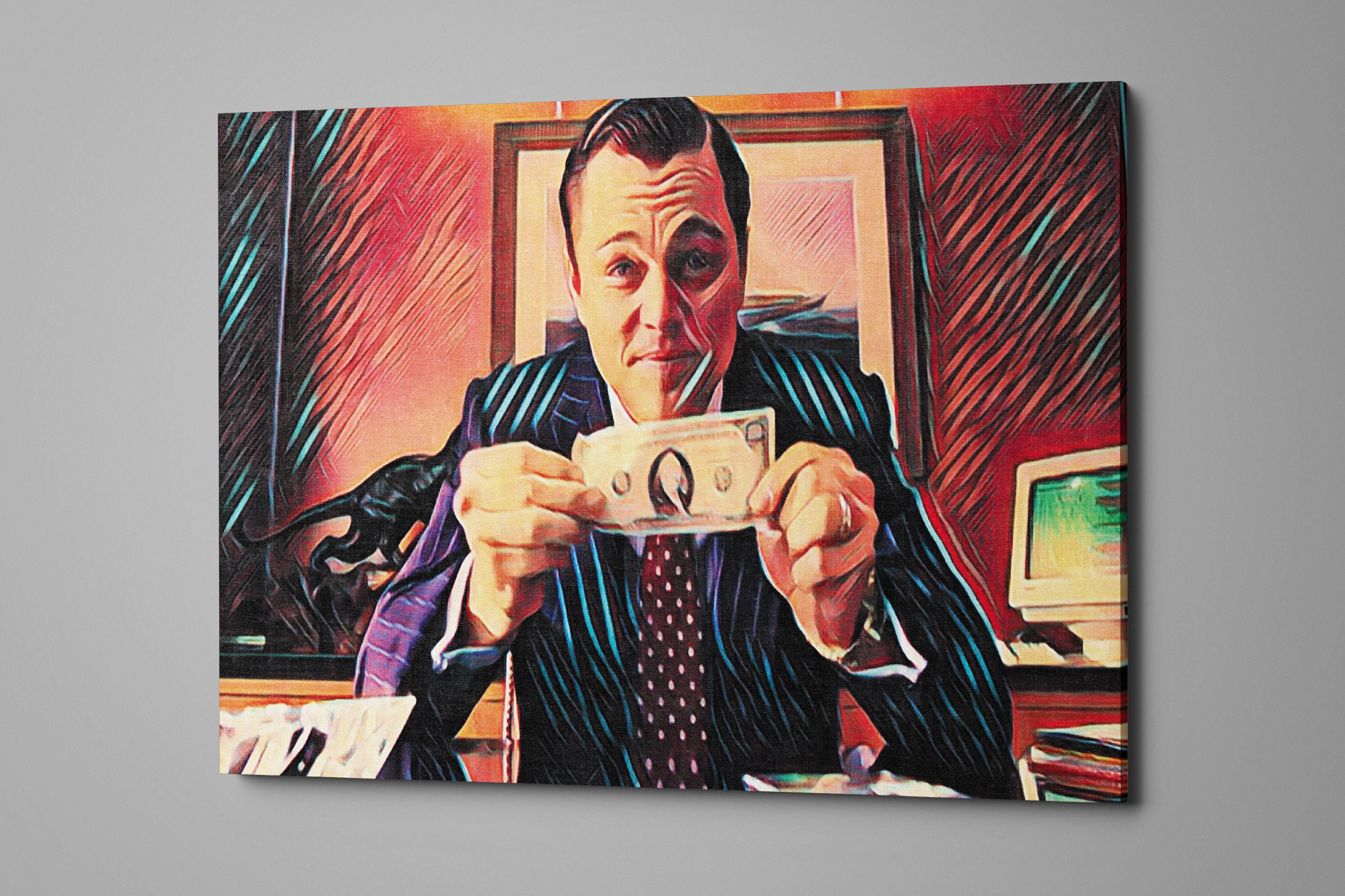 Wolf Of Wall Street Art Money Fame Fortune Stocks Etsy