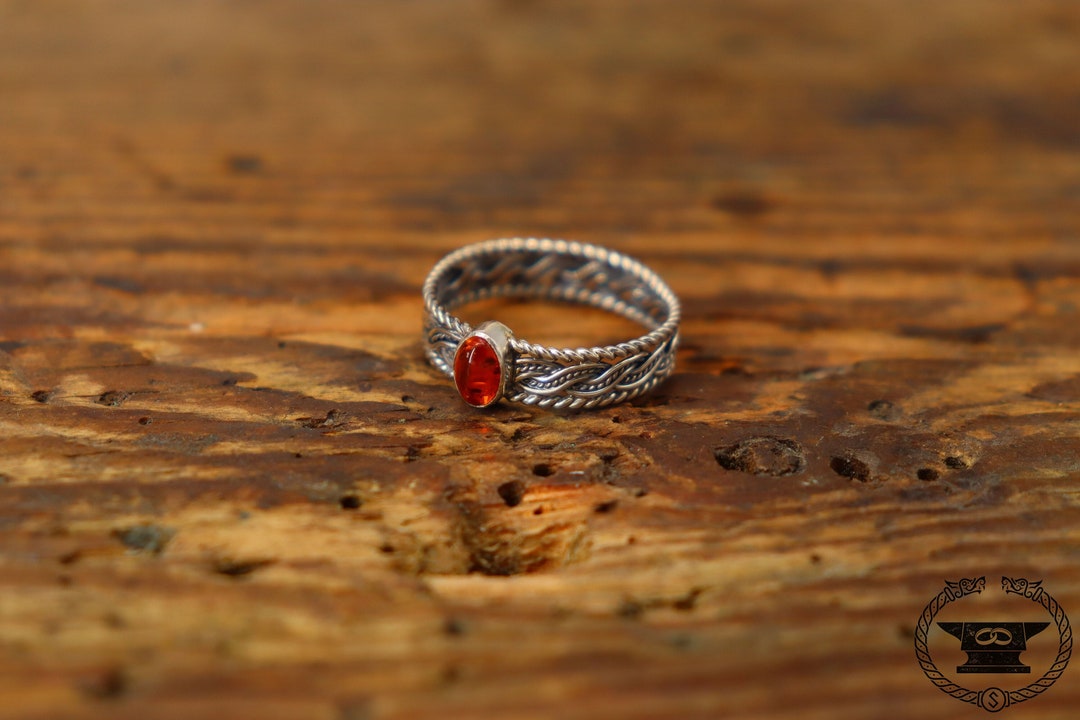 Braided Engagement Ring Sterlingsilver Medieval Viking - Etsy