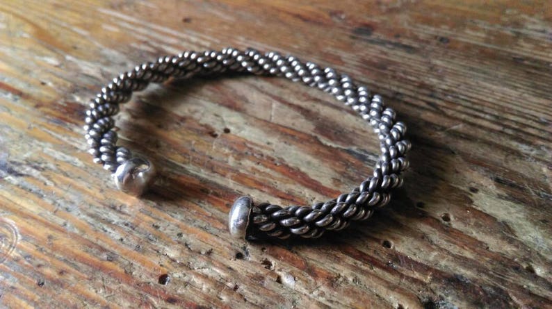 Viking bangle sterling silver medieval