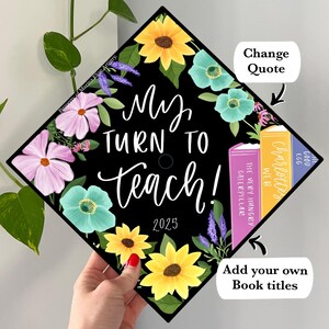 Grad Cap Topper Teacher, Graduation Cap for Teachers, Elementary education, Teacher Grad Cap, Custom Grad Cap, Education Grad Cap, Design