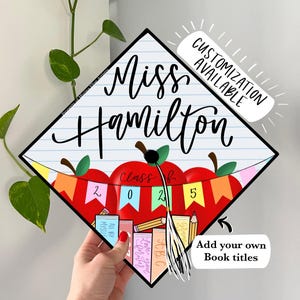 Grad Cap Topper Teacher, Graduation Cap for Teachers, Elementary education, Teacher Grad Cap, Custom Grad Cap, Education Grad Cap,Cap Topper
