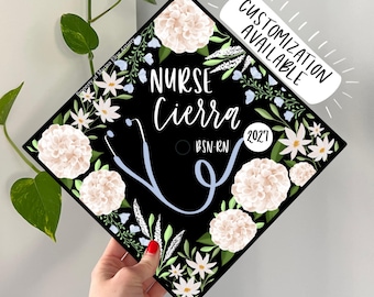 Nurse Graduation Cap, Nurse Grad Cap, Cap Topper Nurse, RN Grad Cap, BSN Graduation Cap, Nursing Graduation Cap, Custom Cap Topper, Nursing