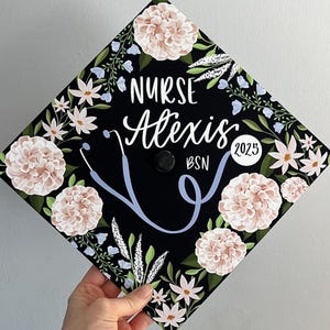 Nurse Graduation Cap, Nurse Grad Cap, Cap Topper Nurse, RN Grad Cap, BSN Graduation Cap, Nursing Graduation Cap, Custom Cap Topper, Nursing