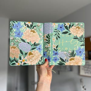 NIV Journaling Painted Bible, Ready to Ship, Painted bible, Hand Painted bible, Hand Painted bibles, Wedding Bible, Painted Bible Cover
