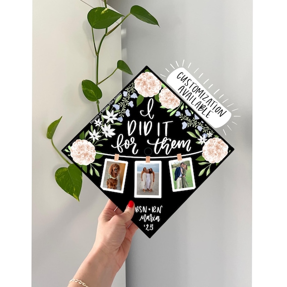 Custom Photo Collage Grad Cap, Memory Grad Cap, Grad Cap Topper, Custom Graduation Cap, Graduation Cap Topper, Personalized Cap, Grad Cap