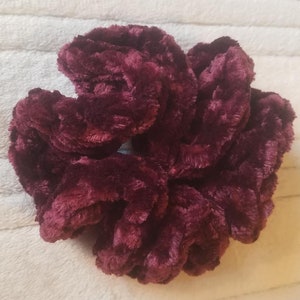 Burgunder Samt Haargummi Messy Bun Top Knot Haargummi handgemachte häkeln Pferdeschwanz Halter Handgelenk Krawatte Autschless Elastics Riesen Größe