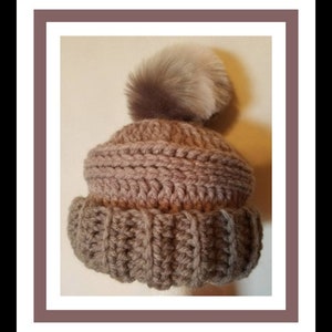 Baby Hat, Baby Beanie, Baby Cap, Baby Shower Gift, New Mom Gift, Fall Baby Hat, Winter Wear, Removeable Faux Fur Pom Pom