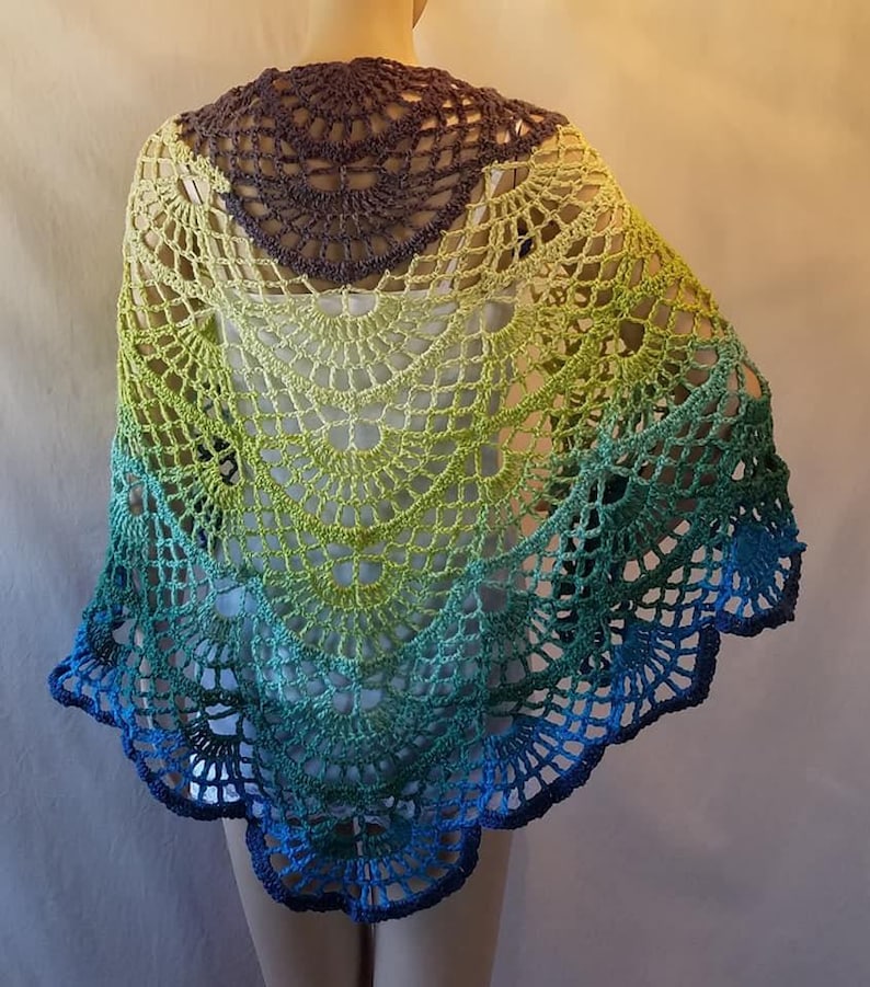 Häkelanleitung - Schmetterlings-Schal, Stola, Sarong, Cover Up, Häkelanleitung Bild 4