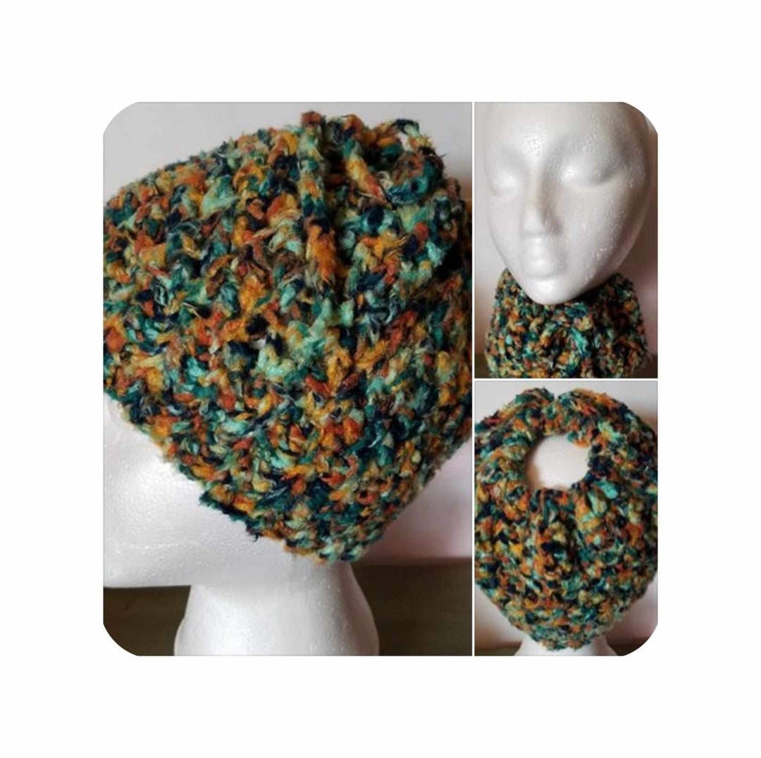 Messy Bun Beanie Ponytail Hat Cowl Made With Super Soft - Etsy