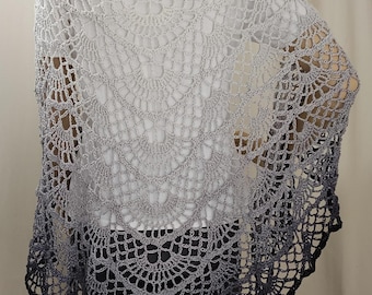Häkelanleitung - Schmetterlingsschal, Wrap, Sarong, Cover Up, Häkelanleitung, Fotos, Strickschrift und Video-Anleitungen