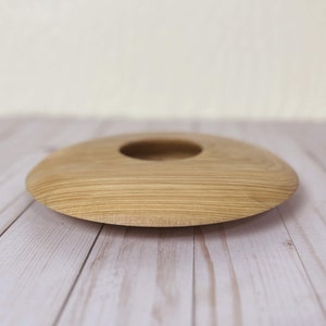 Cypress wooden potpourri bowl - side view