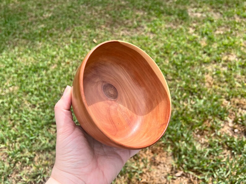 Red Cedar Wood Bowl Wood Bowl Wooden Home Decor Decorative Bowl Handmade Wood Bowl Handturned Wood Bowl Wooden Candy Dish image 8