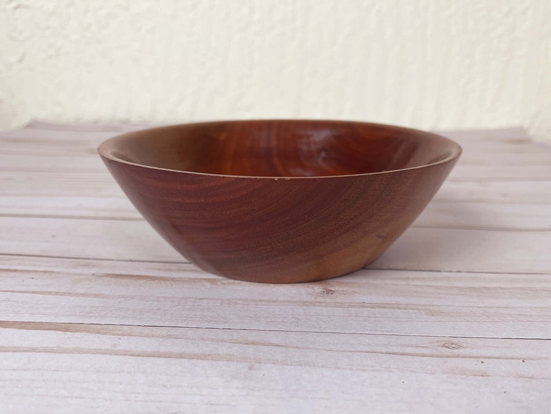 Eucalyptus wood bowl - side view