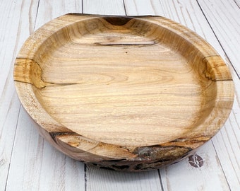 Handmade Sycamore Wood Bowl: Rustic Home Decor, Natural Edge