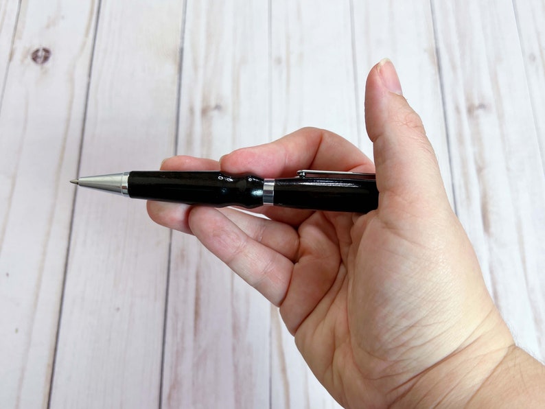 African Blackwood Click Pen Wooden Pen Handmade Pen Gift for Writers Pen for Professionals Executive Gift Gift for Him image 6