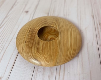 Handmade Cypress Wood Bowl: Elegant Potpourri Dish