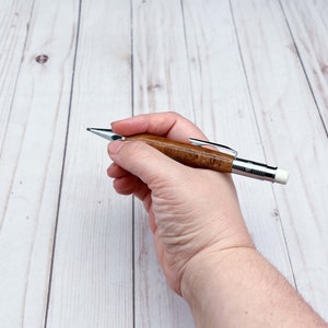 Wooden Mechanical Pencil 2mm Mechanical Pencil Handmade Mechanical Pencil Reclaimed Wood Pencil Wooden Pencil Gift for Writer image 9