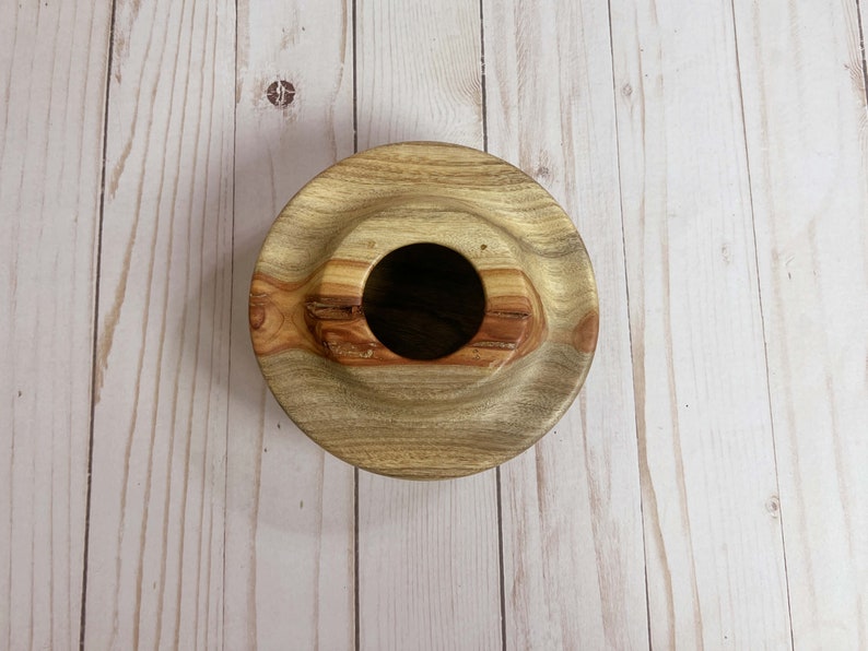 Camphor wood bowl - top view